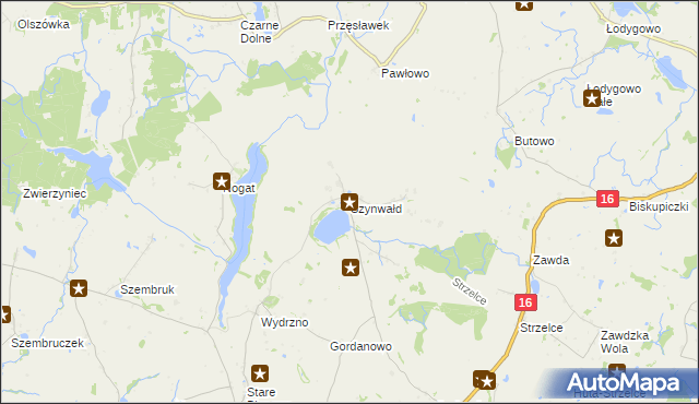 mapa Szynwałd gmina Łasin, Szynwałd gmina Łasin na mapie Targeo