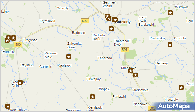 mapa Taborzec, Taborzec na mapie Targeo