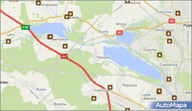 mapa Taciszów, Taciszów na mapie Targeo