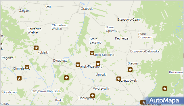 mapa Tańsk-Kęsocha, Tańsk-Kęsocha na mapie Targeo