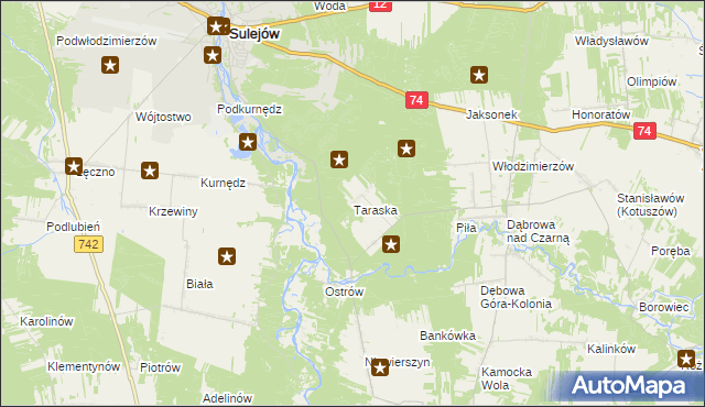 mapa Taraska, Taraska na mapie Targeo