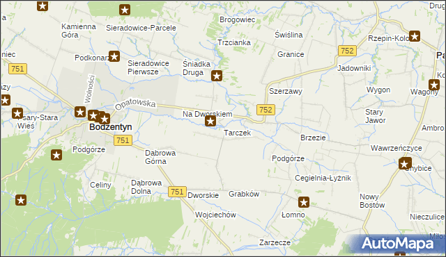 mapa Tarczek, Tarczek na mapie Targeo