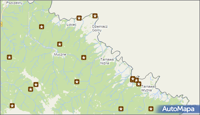 mapa Tarnawa Niżna, Tarnawa Niżna na mapie Targeo