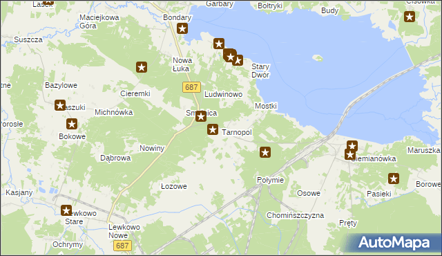 mapa Tarnopol, Tarnopol na mapie Targeo