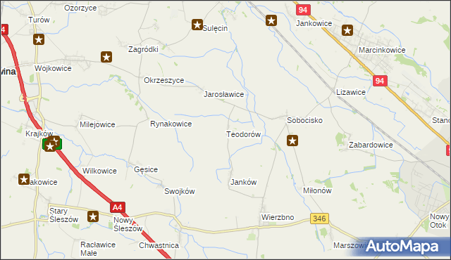 mapa Teodorów gmina Domaniów, Teodorów gmina Domaniów na mapie Targeo