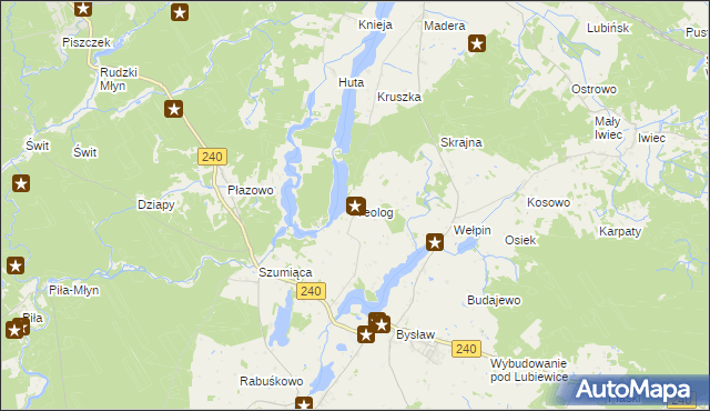 mapa Teolog, Teolog na mapie Targeo