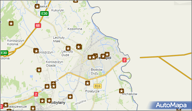 mapa Terespol powiat bialski, Terespol powiat bialski na mapie Targeo