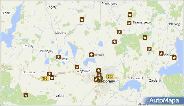 mapa Tłokowo, Tłokowo na mapie Targeo