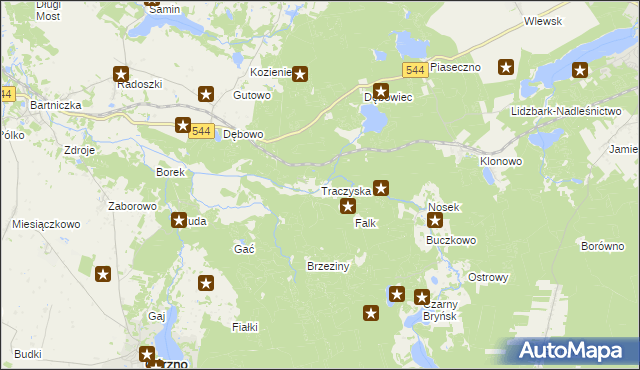 mapa Traczyska, Traczyska na mapie Targeo