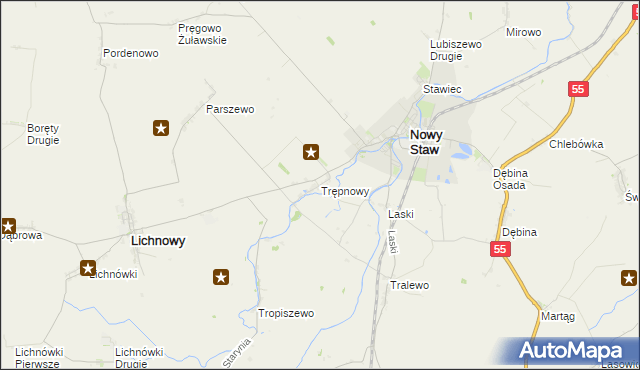 mapa Trępnowy, Trępnowy na mapie Targeo