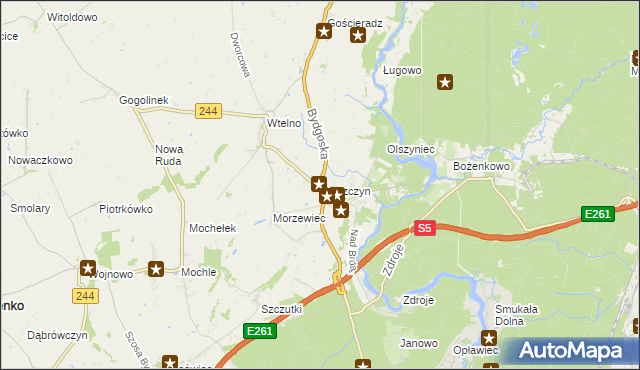 mapa Tryszczyn, Tryszczyn na mapie Targeo