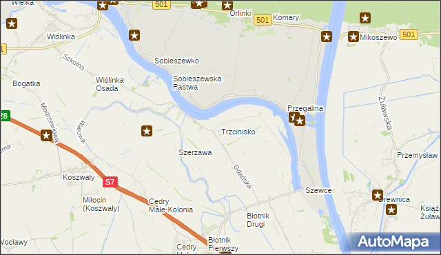 mapa Trzcinisko, Trzcinisko na mapie Targeo