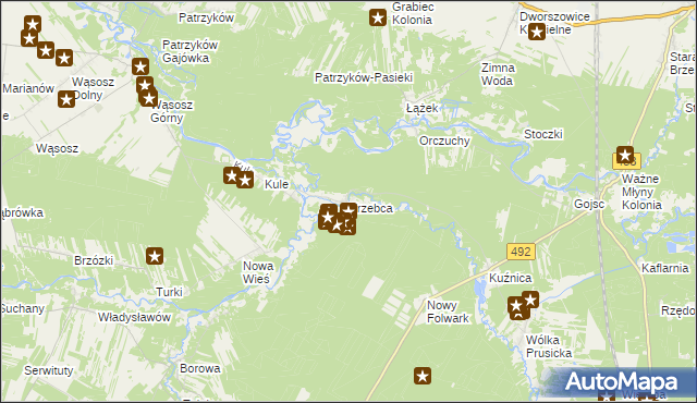 mapa Trzebca, Trzebca na mapie Targeo