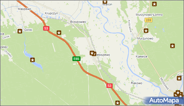 mapa Trzebiszewo, Trzebiszewo na mapie Targeo