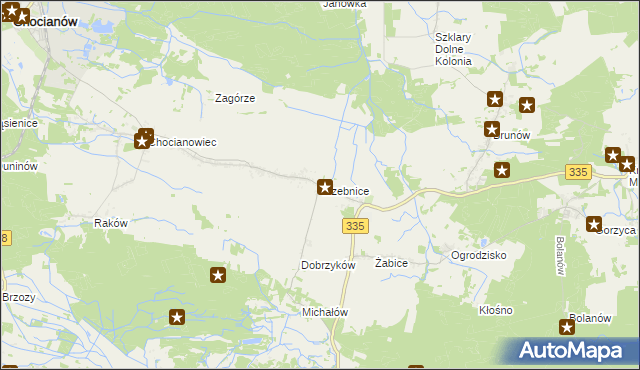 mapa Trzebnice, Trzebnice na mapie Targeo