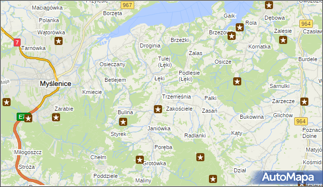 mapa Trzemeśnia, Trzemeśnia na mapie Targeo