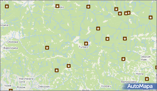 mapa Turbacz, Turbacz na mapie Targeo