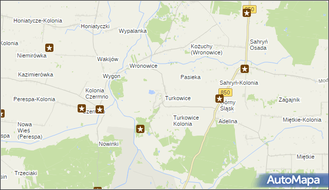 mapa Turkowice gmina Werbkowice, Turkowice gmina Werbkowice na mapie Targeo