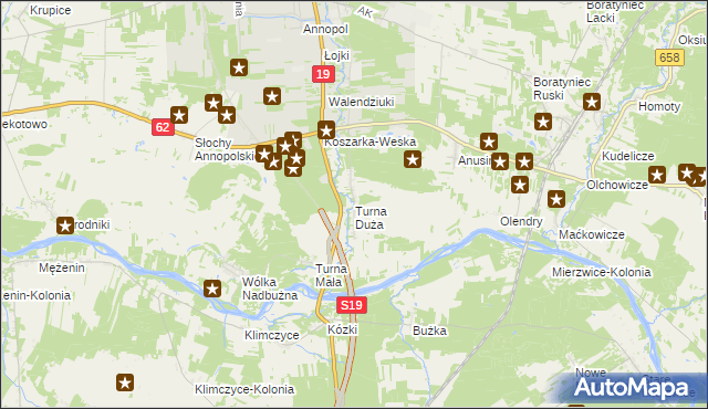 mapa Turna Duża, Turna Duża na mapie Targeo