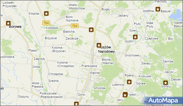 mapa Tuszów Mały, Tuszów Mały na mapie Targeo