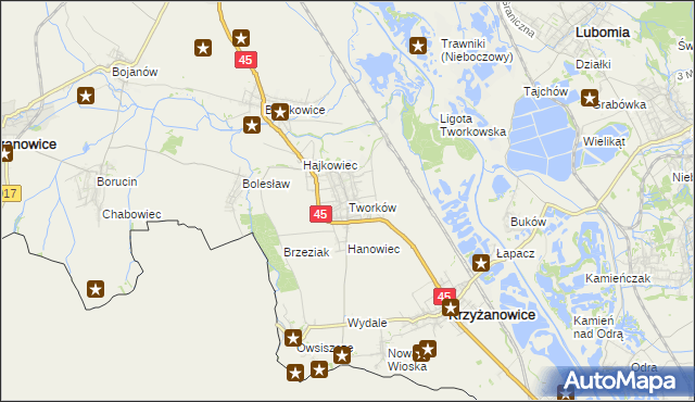 mapa Tworków, Tworków na mapie Targeo