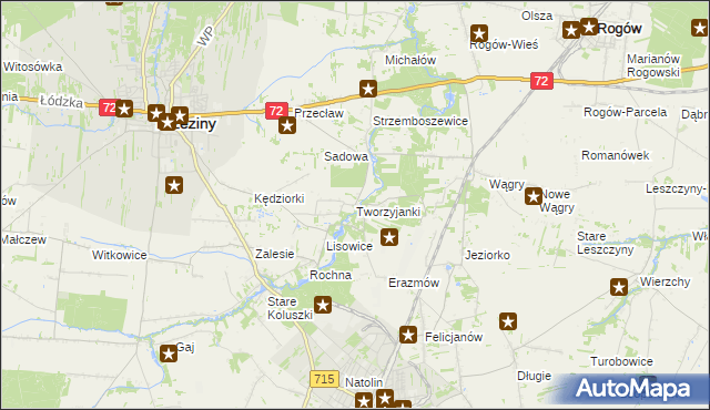 mapa Tworzyjanki, Tworzyjanki na mapie Targeo
