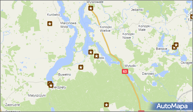 mapa Ublik, Ublik na mapie Targeo