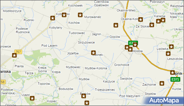 mapa Ublinek, Ublinek na mapie Targeo