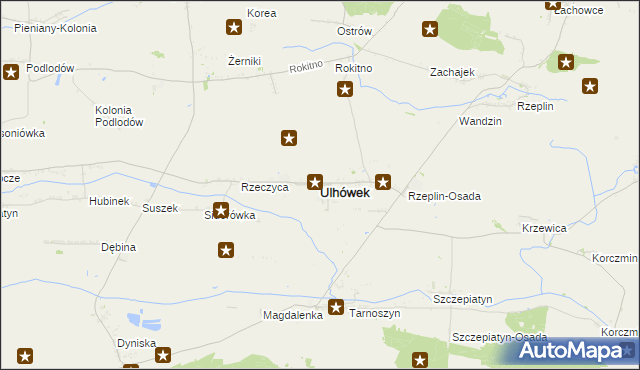 mapa Ulhówek, Ulhówek na mapie Targeo