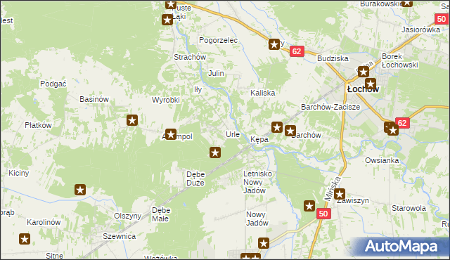 mapa Urle, Urle na mapie Targeo