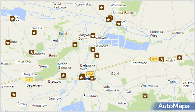 mapa Walewice Osada, Walewice Osada na mapie Targeo