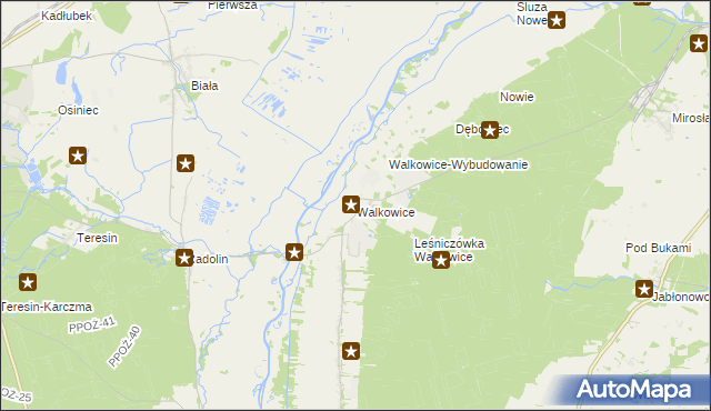 mapa Walkowice, Walkowice na mapie Targeo