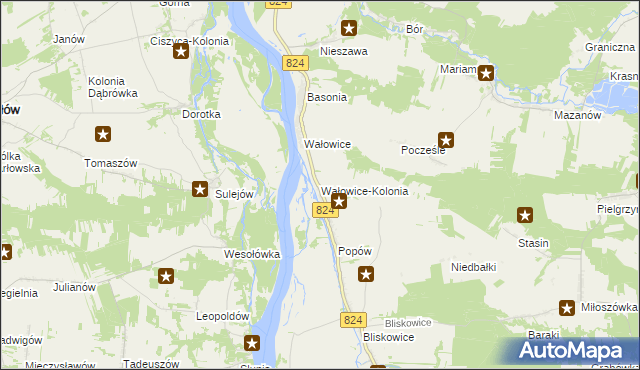 mapa Wałowice-Kolonia, Wałowice-Kolonia na mapie Targeo