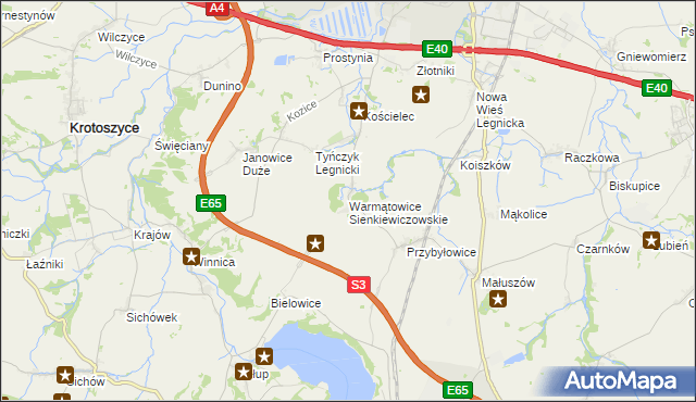 mapa Warmątowice Sienkiewiczowskie, Warmątowice Sienkiewiczowskie na mapie Targeo