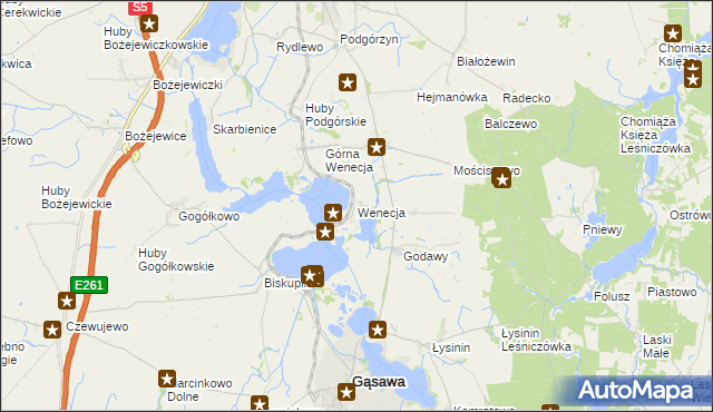 mapa Wenecja gmina Żnin, Wenecja gmina Żnin na mapie Targeo