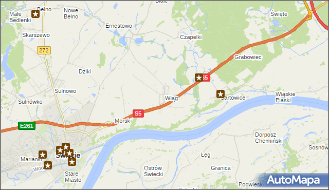 mapa Wiąg, Wiąg na mapie Targeo