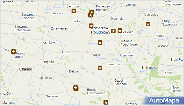 mapa Wicie gmina Kocierzew Południowy, Wicie gmina Kocierzew Południowy na mapie Targeo