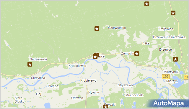 mapa Wiejce, Wiejce na mapie Targeo