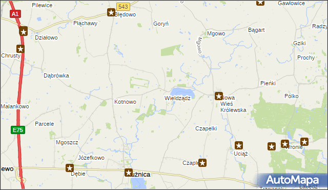 mapa Wieldządz, Wieldządz na mapie Targeo