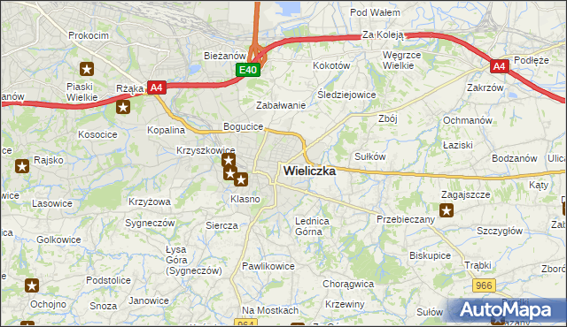mapa Wieliczka, Wieliczka na mapie Targeo