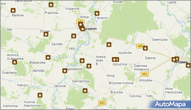 mapa Wielka Wieś B, Wielka Wieś B na mapie Targeo