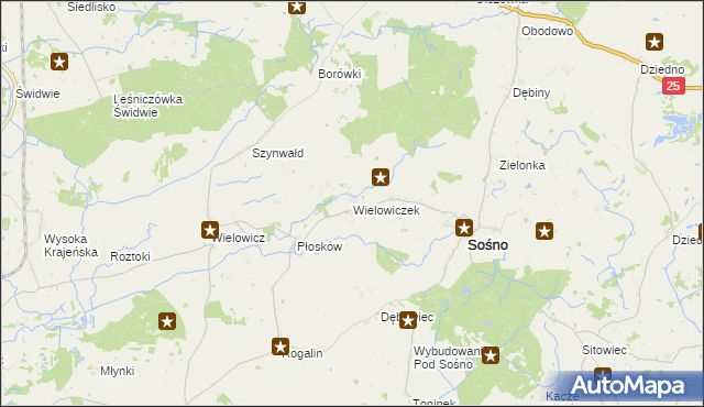 mapa Wielowiczek, Wielowiczek na mapie Targeo