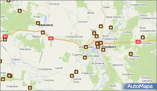 mapa Wierzbowiec, Wierzbowiec na mapie Targeo