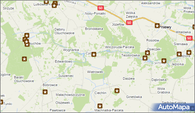 mapa Wilczoruda, Wilczoruda na mapie Targeo