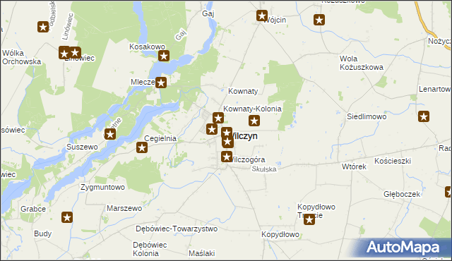 mapa Wilczyn powiat koniński, Wilczyn powiat koniński na mapie Targeo
