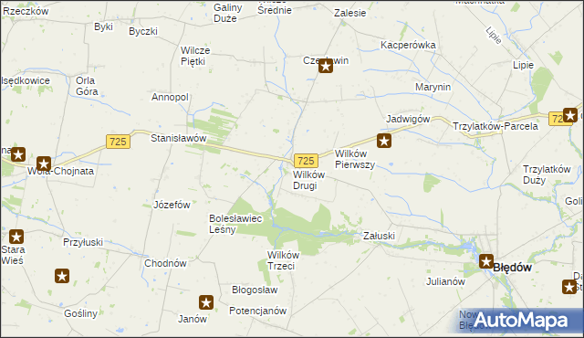 mapa Wilków Drugi, Wilków Drugi na mapie Targeo