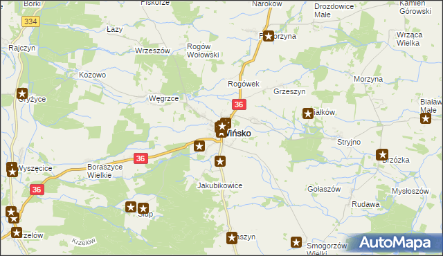 mapa Wińsko, Wińsko na mapie Targeo