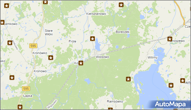 mapa Wipsowo, Wipsowo na mapie Targeo