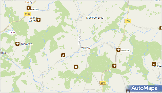 mapa Witków gmina Szprotawa, Witków gmina Szprotawa na mapie Targeo