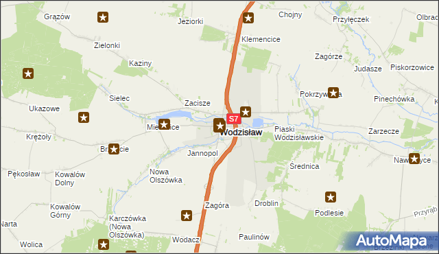 mapa Wodzisław, Wodzisław na mapie Targeo